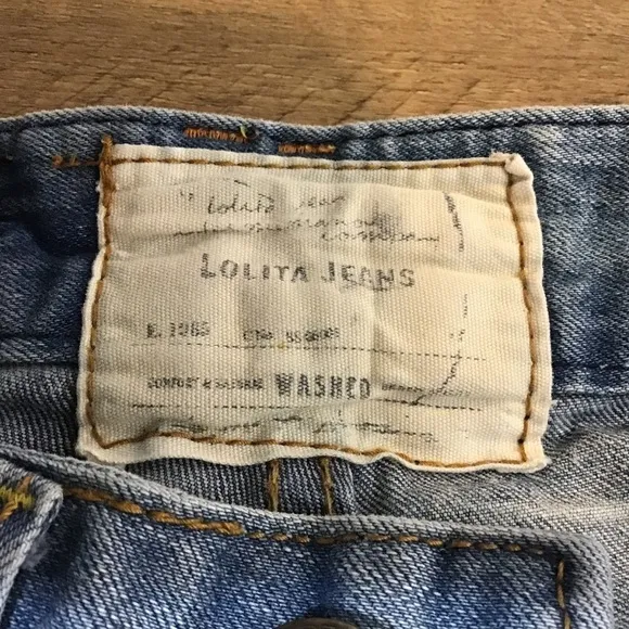 Concert Club Lolita Jeans Size 25 Import Korea Denim Asia Distress Skinny Blue