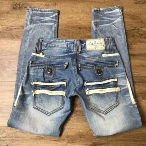 Concert Club Lolita Jeans Size 25 Import Korea Denim Asia Distress Skinny Blue