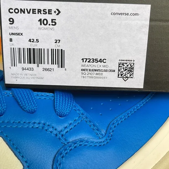 Converse 172354CWEAPON CX MIDKINETIC BLUE/WHITE/CLOUD CREAMMen’s sneakers