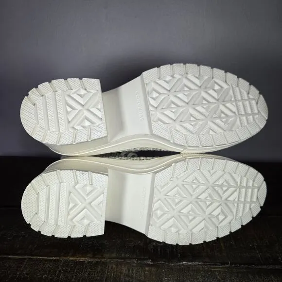 Converse Chuck 70 De Luxe Womens Size 10 Heeled Shoes Boots Knit Egret A07535C