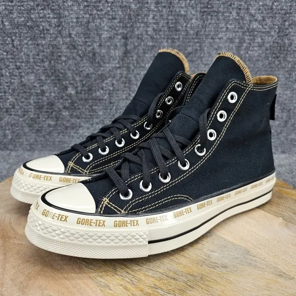 Converse Chuck 70 Gore-Tex Hi Womens Size 10 Black Toadstool Tan Shoes A08565C