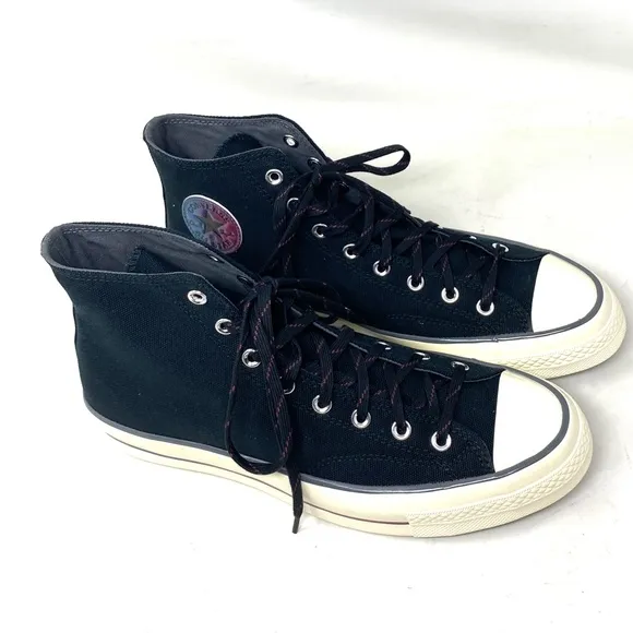 Converse Chuck 70 High For Men Casual Shoes Black Gray Canvas Sneakers A02758C