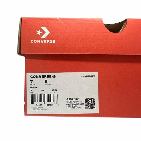 ❤️❤️❤️CONVERSE Chuck 70 Plus Hi Gems Sz 9 Women's Platform Shoes Pearls A10287C