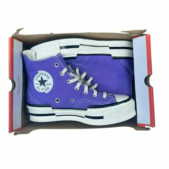 ⭐Converse Chuck 70 Plus Mor Hi Platform Sz 8 Women's Shoes Purple  A12523C⭐