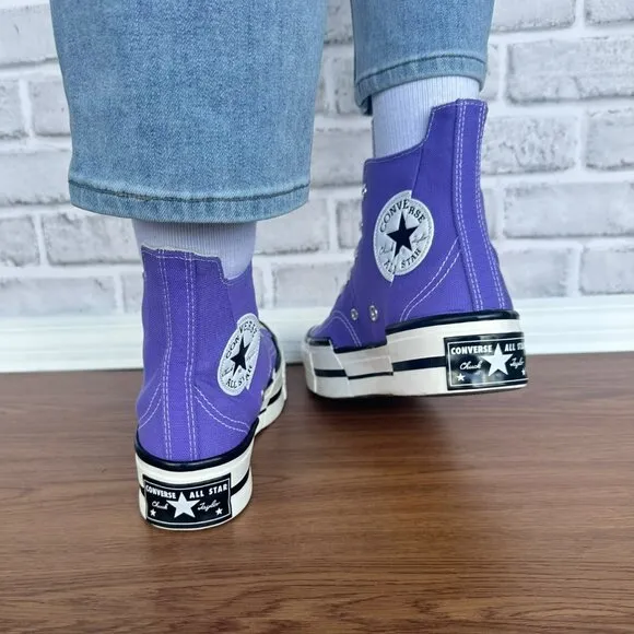 ⭐Converse Chuck 70 Plus Mor Hi Platform Sz 8 Women's Shoes Purple  A12523C⭐