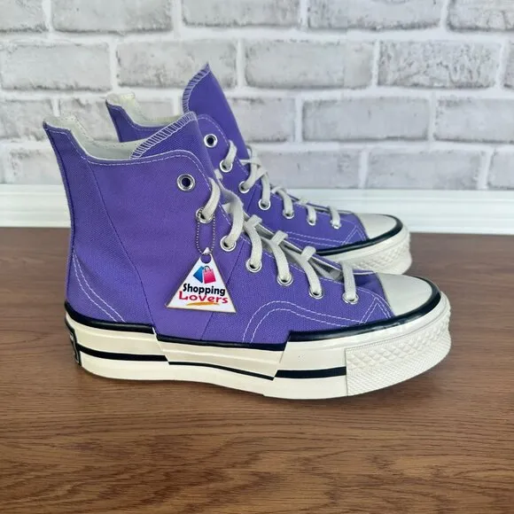 ⭐Converse Chuck 70 Plus Mor Hi Platform Sz 8 Women's Shoes Purple  A12523C⭐