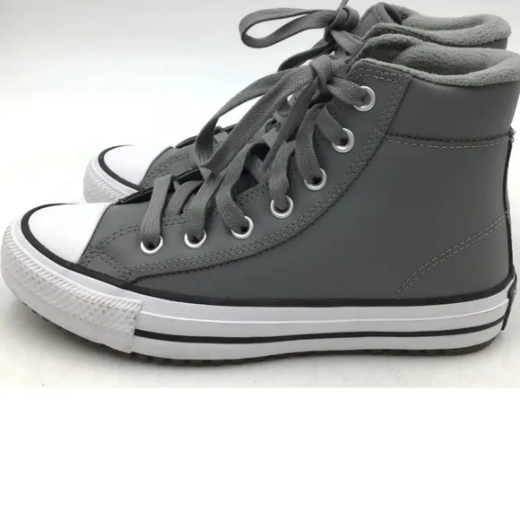 Converse Chuck Taylor 168869C Gray Leather High Top Tennis -Sz 5 men/Sz …