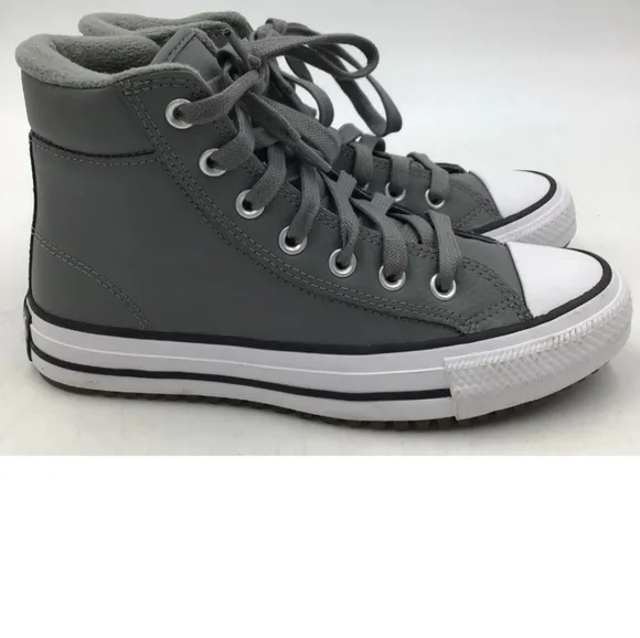 Converse Chuck Taylor 168869C Gray Leather High Top Tennis -Sz 5 men/Sz …