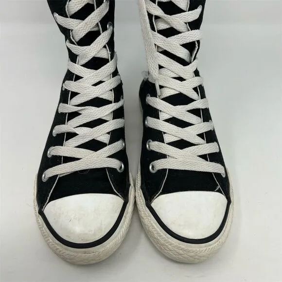 Converse Chuck Taylor All Star Knee High Black Sneakers Junior Size 2 Casual