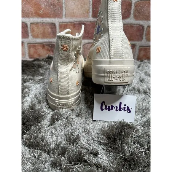 Converse Chuck Taylor All Star Lift Platform Pearls Women's Size 8.5 NEW A05972C