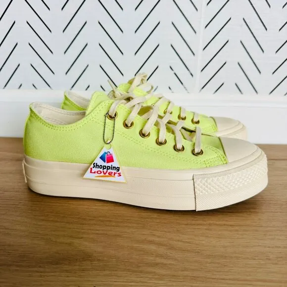 ⭐Converse Chuck Taylor All Star Lift Platform Sz 9 Women's Shoes Green A09913F