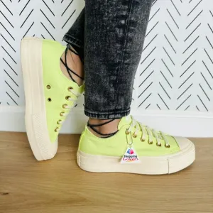 ⭐Converse Chuck Taylor All Star Lift Platform Sz 9 Women's Shoes Green A09913F