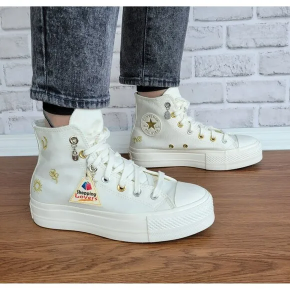 ⭐Converse Chuck Taylor Lift Platform Luck Charms Sz 7.5 Women Shoes A13406C New