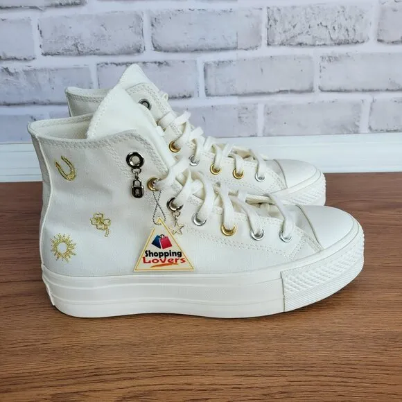 ⭐Converse Chuck Taylor Lift Platform Luck Charms Sz 7.5 Women Shoes A13406C New