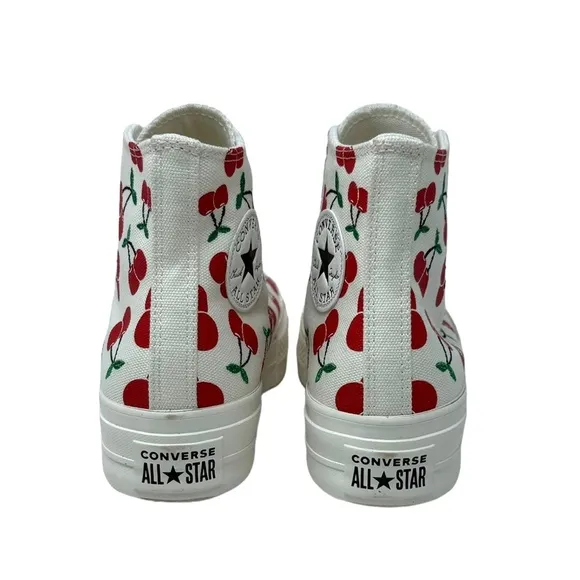Converse Ctas Lift Platform Shoes High Sneakers White Canvas Women Size A08096C