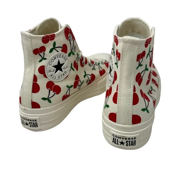 Converse Ctas Lift Platform Shoes High Sneakers White Canvas Women Size A08096C