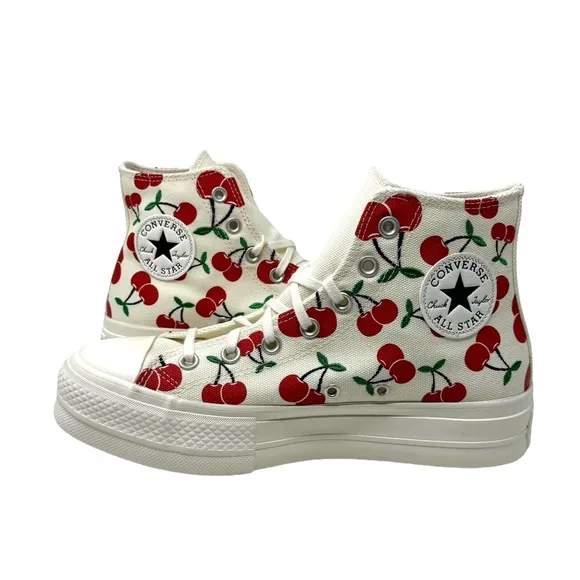 Converse Ctas Lift Platform Shoes High Sneakers White Canvas Women Size A08096C