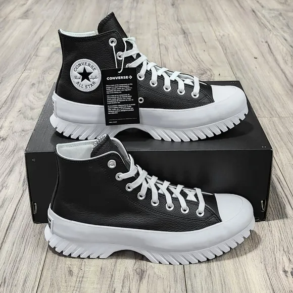 Converse CTAS Lugged 2.0 HI Leather Womens Size 10.5 Black Shoes