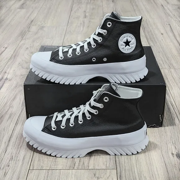Converse CTAS Lugged 2.0 HI Leather Womens Size 10.5 Black Shoes