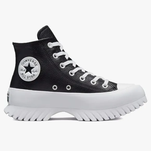 Converse CTAS Lugged 2.0 HI Leather Womens Size 10.5 Black Shoes