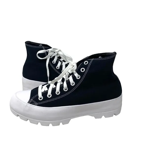 Converse Ctas Lugged Shoes Canvas Women Black White Casual Custom 571211C-WTBLBL