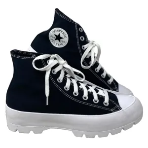 Converse Ctas Lugged Shoes Canvas Women Black White Casual Custom 571211C-WTBLBL
