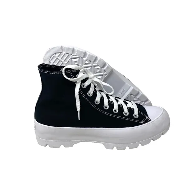 Converse Ctas Lugged Shoes Canvas Women Black White Casual Custom 571211C-WTBLBL
