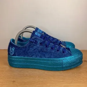 Converse CTAS Platform Miley Cyrus (Gnarly Blue) Velvet Glitter Sneaker Sz 6.5