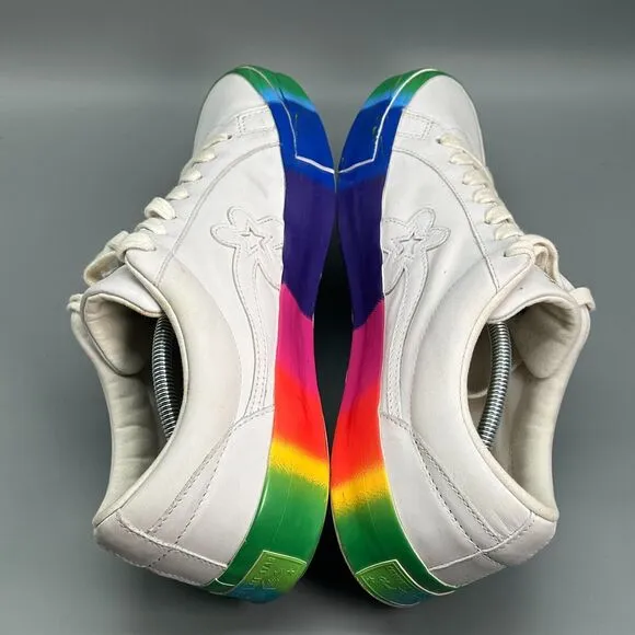 Converse Golf Le Fleur One Star Ox Rainbow Mens 13 White Shoes Sneakers Leather