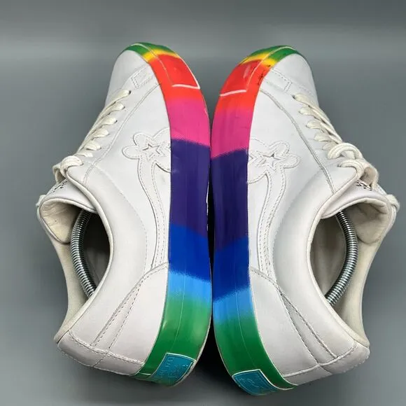 Converse Golf Le Fleur One Star Ox Rainbow Mens 13 White Shoes Sneakers Leather
