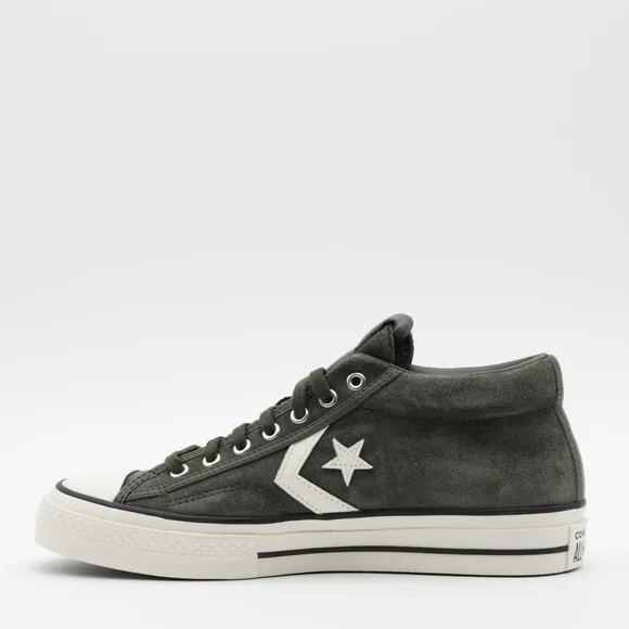 Converse Men's Comfort Star Player 76 Suede Mid Shoes Green Size 9