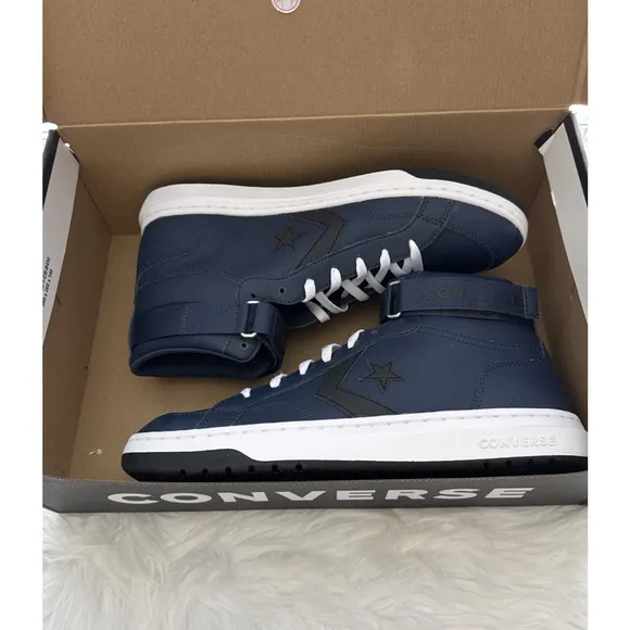 Converse Men's Pro Blaze V2 Mid Size 13 Blue Leather Athletic Shoes Sneakers NEW