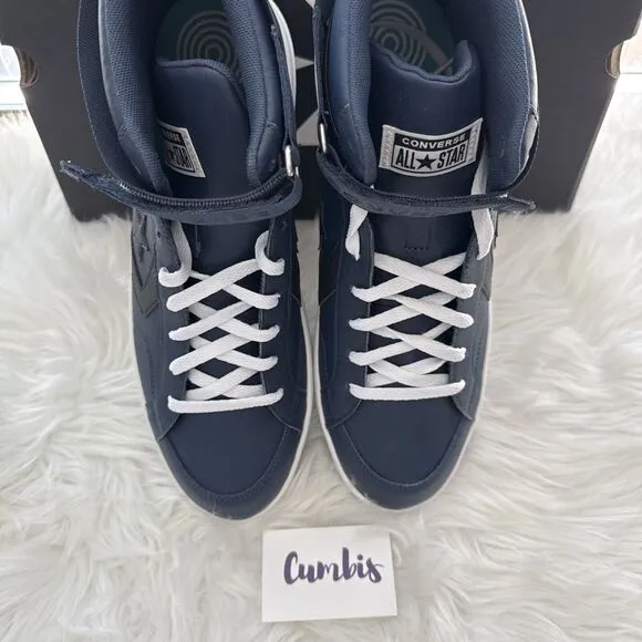 Converse Men's Pro Blaze V2 Mid Size 13 Blue Leather Athletic Shoes Sneakers NEW