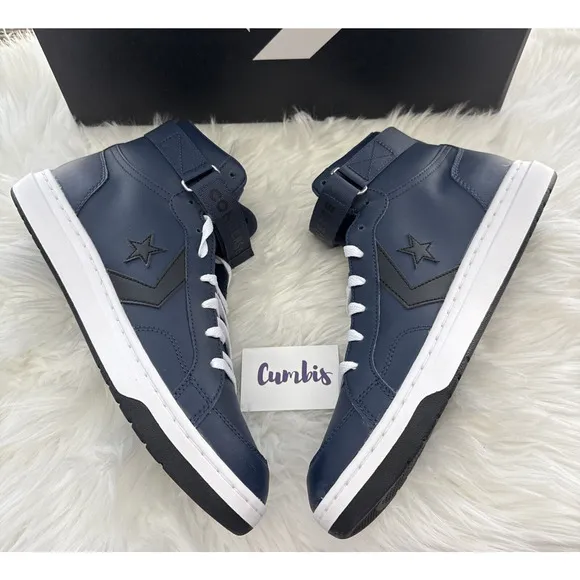 Converse Men's Pro Blaze V2 Mid Size 13 Blue Leather Athletic Shoes Sneakers NEW