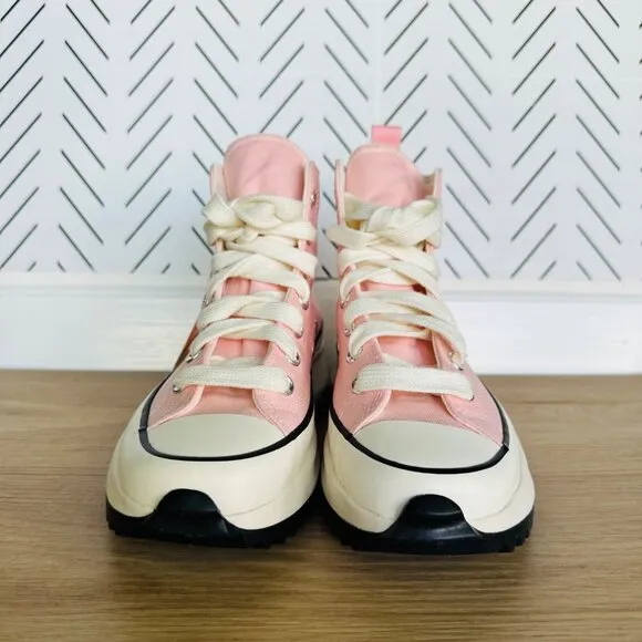 ⭐Converse Run Star Hike Platform Womens Shoes Sz 9 3D Flowers Pink Peach A09801C
