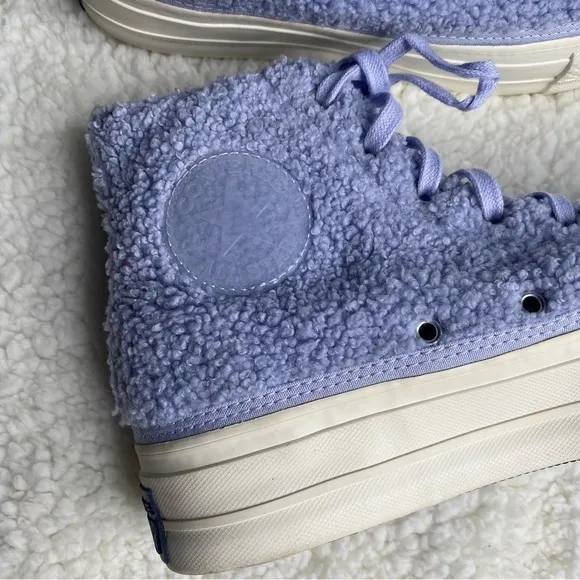Converse Run Star Hike Sherpa Farro Platform Shoes women Size 8.5 purple