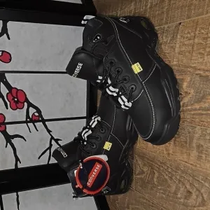Converse Steel Toe Black Boots NWT Size 7
