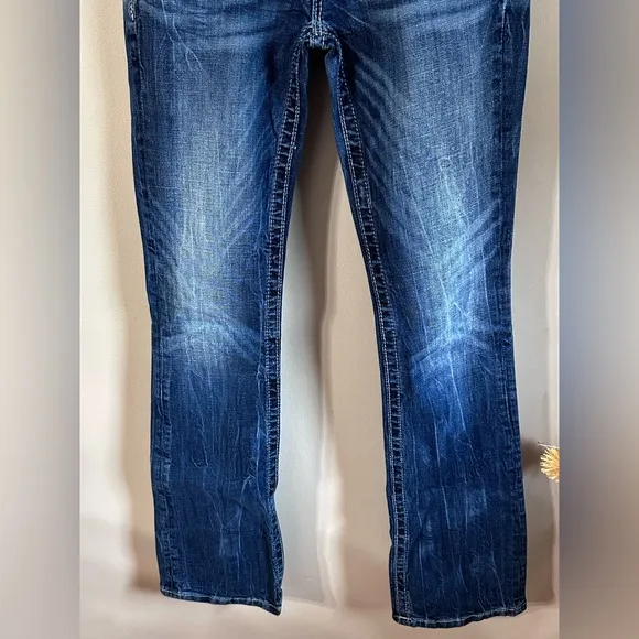 COPY - MISS ME Mid-Rise Bootcut Rhinestone Denim Jeans size 26