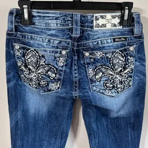COPY - MISS ME Mid-Rise Bootcut Rhinestone Denim Jeans size 26