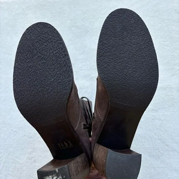 Cordani Brown Suede Distressed Tall buckle Italian Boots size 40 (10)