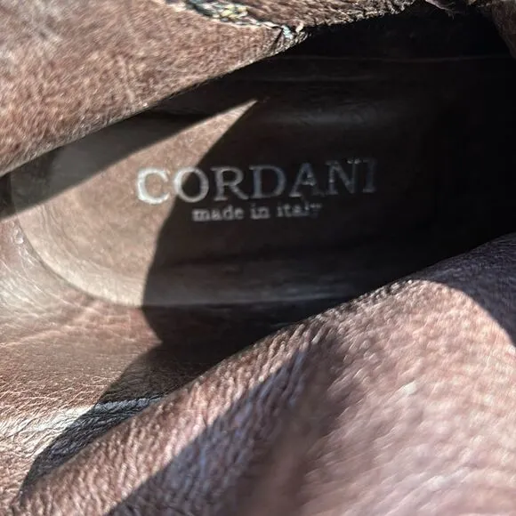 Cordani Brown Suede Distressed Tall buckle Italian Boots size 40 (10)