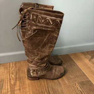 Corral Boots Side Zip Tall Genuine Leather Exclusively for Buckle Size 6.5 Mediu