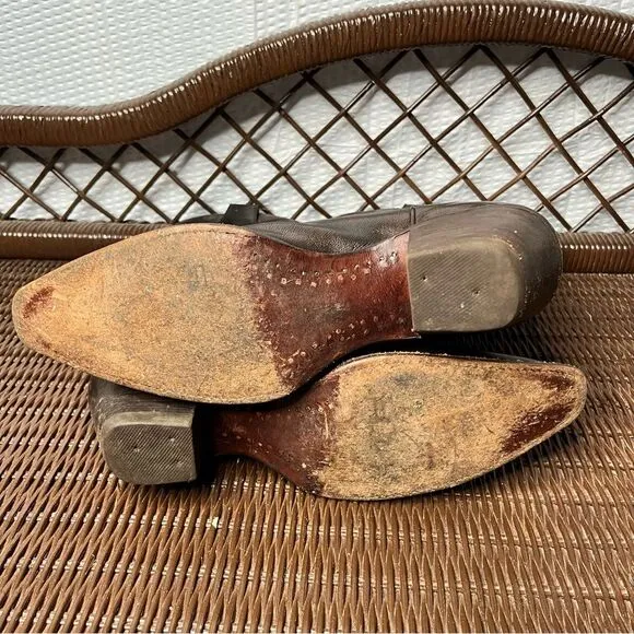 Corral Brown/Bronze Snip Toe Cowgirl 13Inch Heeled Boots Size 8.5M