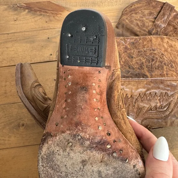 Corral Tall Brown Leather Cowboy Boots