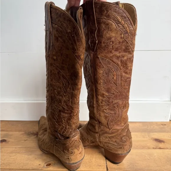 Corral Tall Brown Leather Cowboy Boots