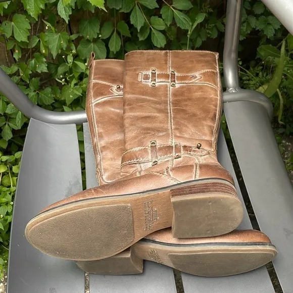 Corral Taupe Top Tall Equestrian Boots Size 6