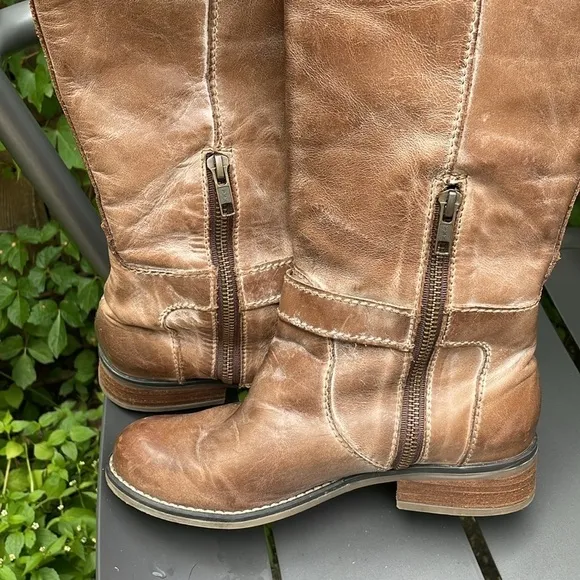 Corral Taupe Top Tall Equestrian Boots Size 6