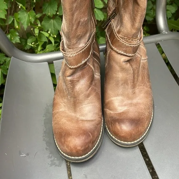 Corral Taupe Top Tall Equestrian Boots Size 6