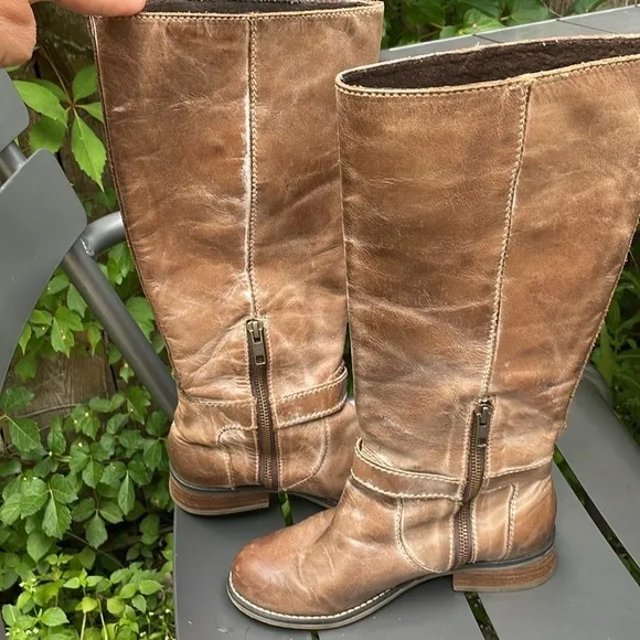Corral Taupe Top Tall Equestrian Boots Size 6