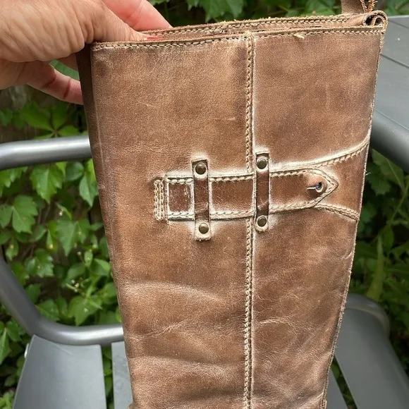 Corral Taupe Top Tall Equestrian Boots Size 6